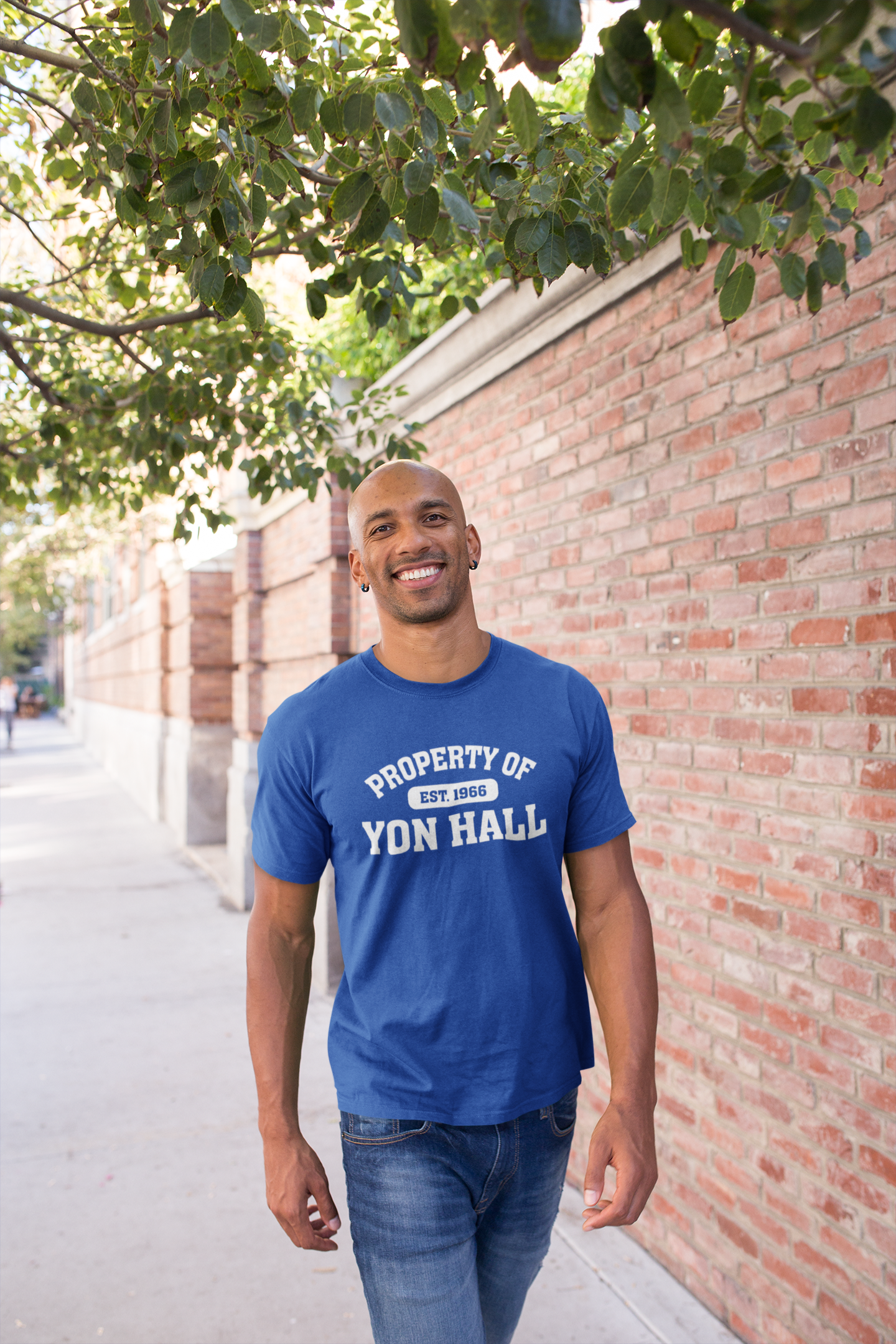 Blue/White Yon Hall T-Shirt