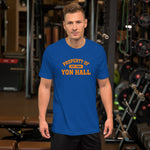 Load image into Gallery viewer, Blue/Orange Yon Hall T-Shirt
