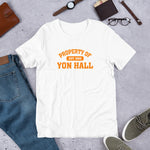 Load image into Gallery viewer, White/Orange Yon Hall T-Shirt
