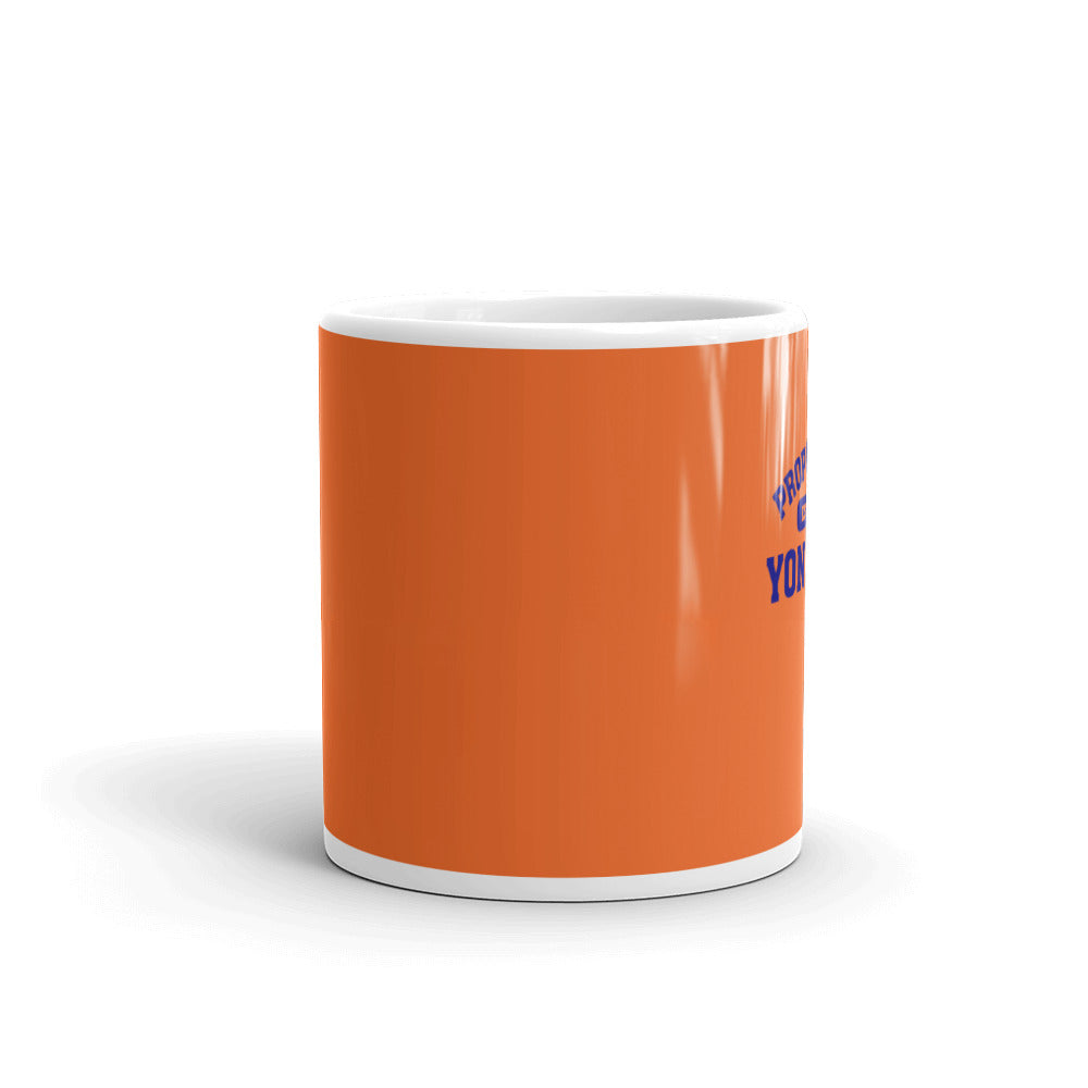 Orange with Blue Yon Hall Coffee Mug