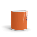 Load image into Gallery viewer, Orange with Blue Yon Hall Coffee Mug
