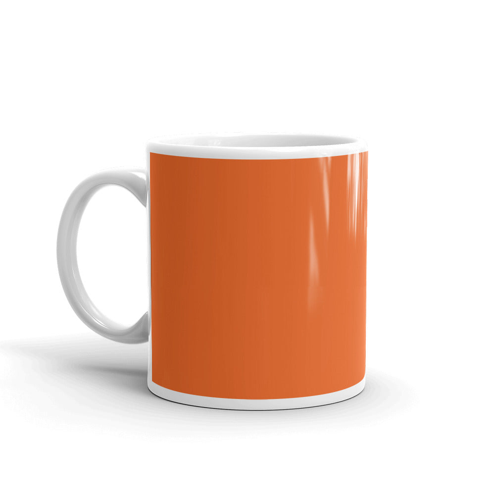 Orange with Blue Yon Hall Coffee Mug