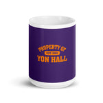 Load image into Gallery viewer, Blue With Orange Yon Hall Coffee Mug
