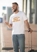 Load image into Gallery viewer, White/Orange Yon Hall T-Shirt
